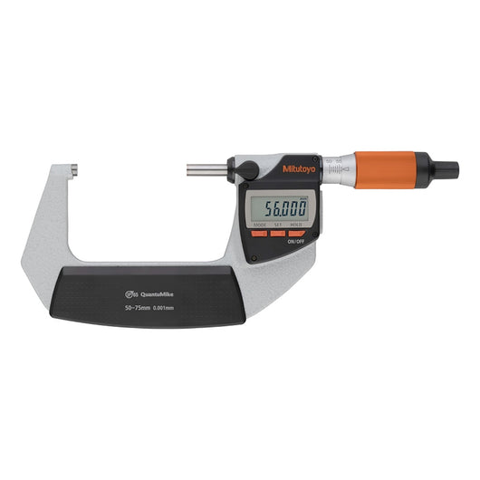 mitutoyo quantumike 50 75mm digital micrometer ip65 digimatic s1 interface metric spindle