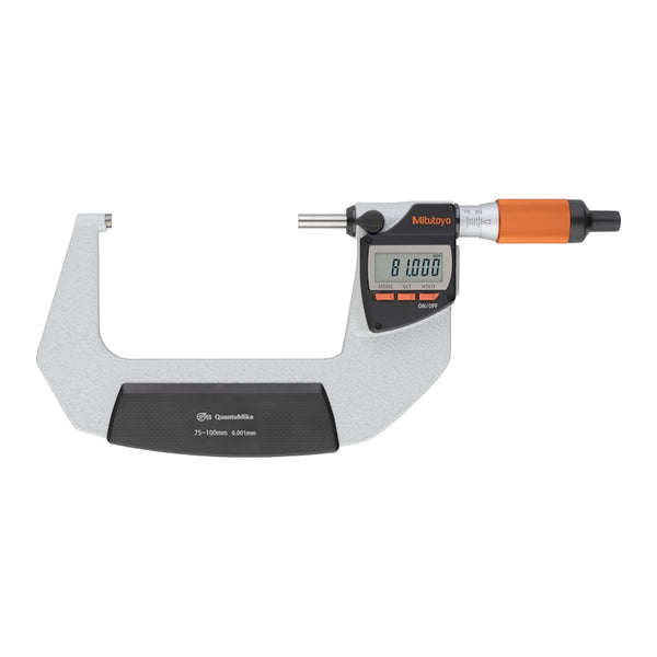 mitutoyo quantumike 75 100mm digital micrometer ip65 digimatic s1 interface metric spindle