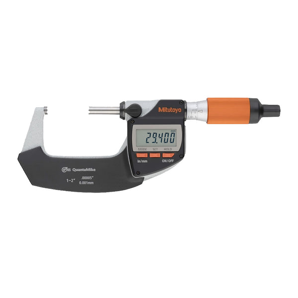 Mitutoyo QuantuMike 25-50mm Digital Micrometer - IP65 - Digimatic S1 Interface - Inch Spindle