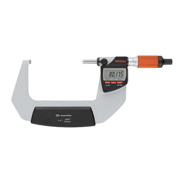 Mitutoyo QuantuMike 75-100mm Digital Micrometer - IP65 - Digimatic S1 Interface - Inch Spindle