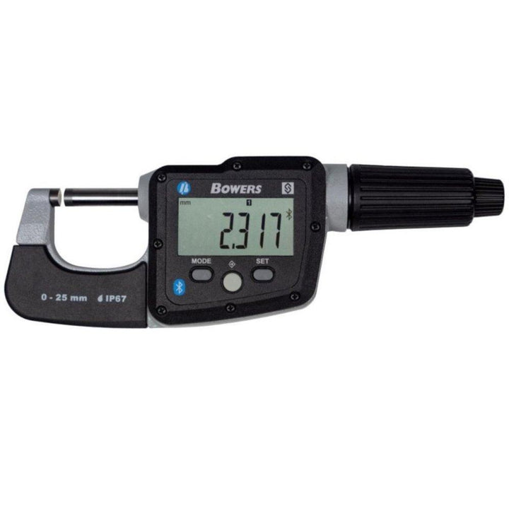 Bowers 0-25mm Digital External Micrometer IP67 Bluetooth DM025