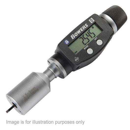 bowers xt3 digital 2 point bore gauge 2 0 2 5mm xtd1m