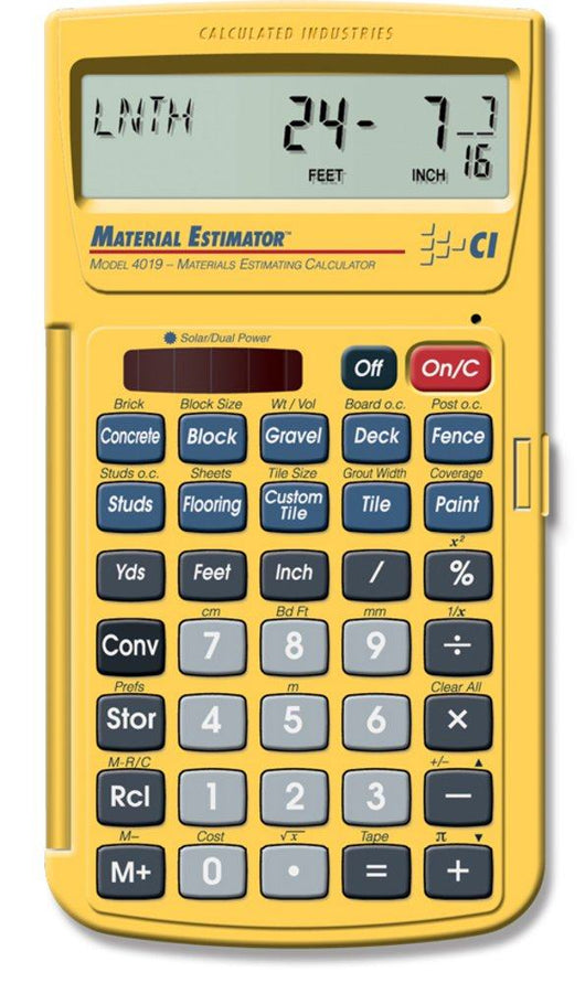 calculated industries 4019 material estimator