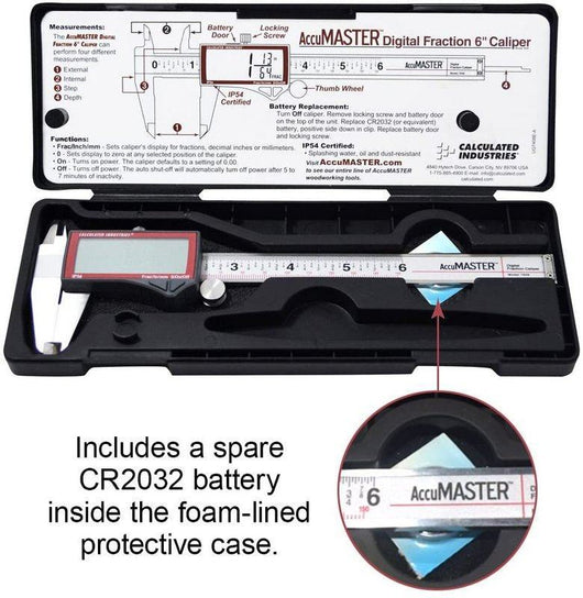 calculated industries 7408 accumaster 6 inch digital caliper