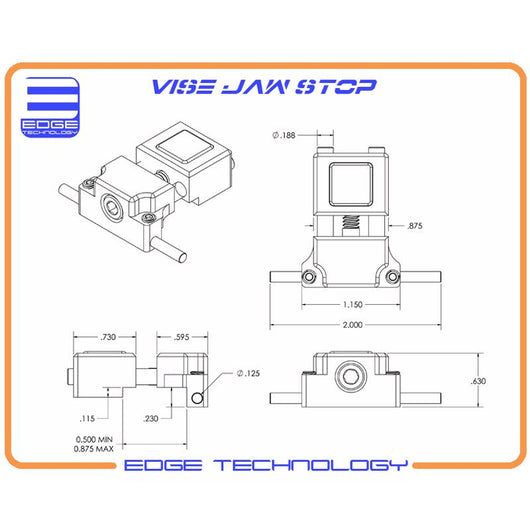 edge technology vice jaw stop 14 000