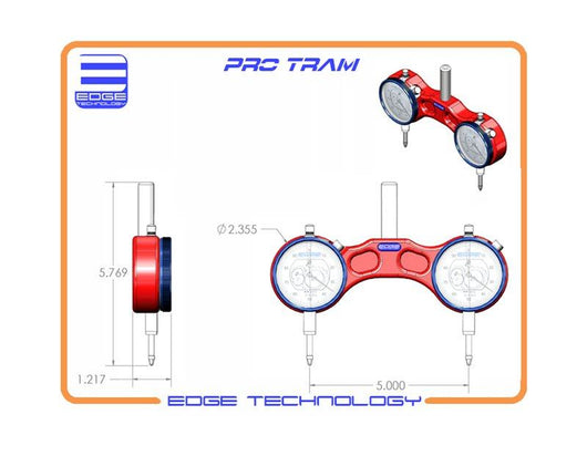 edge technology pro tram system with 1 2 inch shank