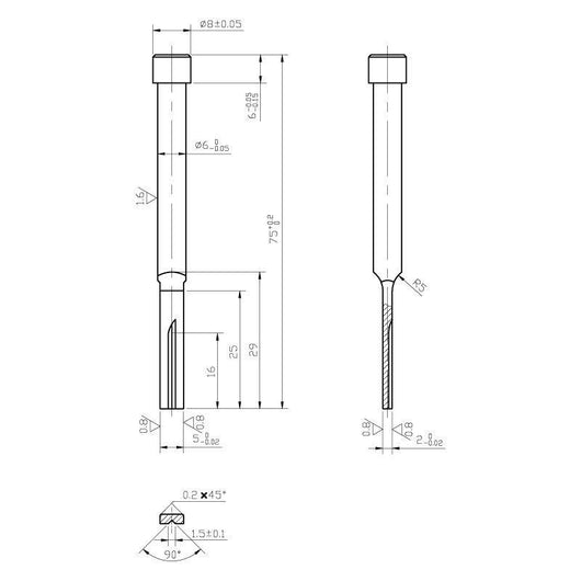 spare replacement straight punch for ht en 25 nibbler