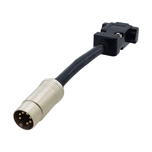 adaptor cable to convert 7 pin round male spherosyn microsyn to 9d newall female connectors