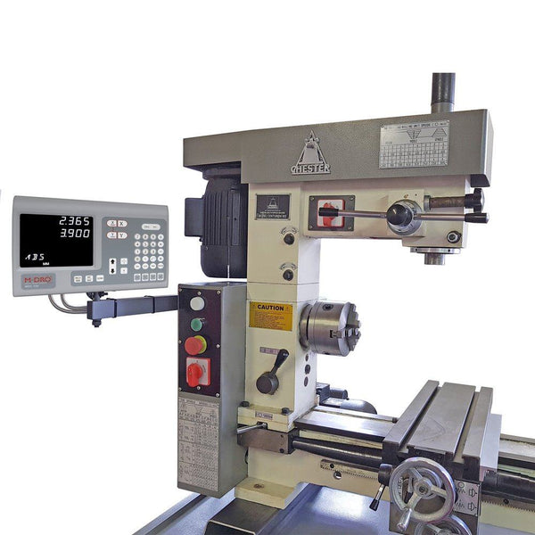 2 axis chester tools centurion 3 in 1 machine digital readout long bed kit magnetic encoders lathe not included