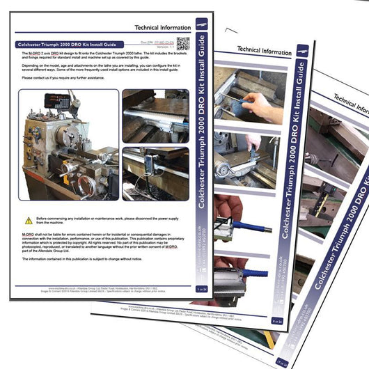 2 axis colchester triumph 2000 standard bed lathe digital readout kit magnetic encoders lathe not included