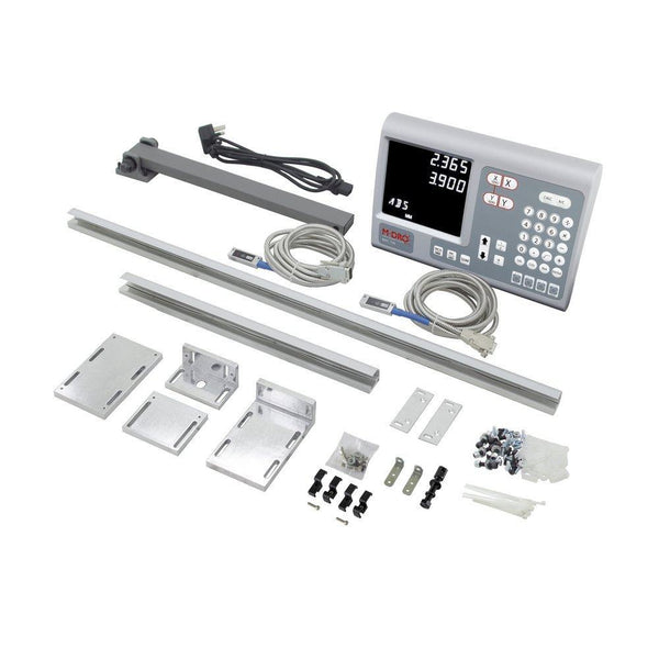 2 Axis M-DRO Lathe Digital Readout Package Including 350mm and 750mm Cut to Length Magnetic Encoders