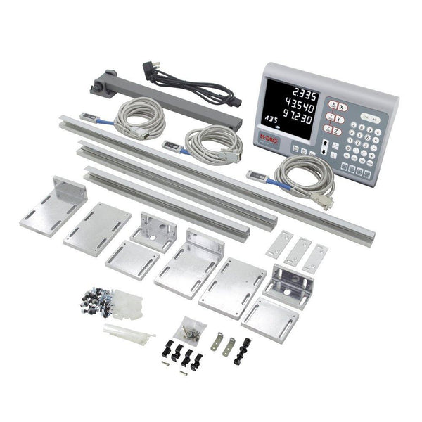 3 axis m dro lathe digital readout package including 350mm 450mm and 750mm cut to length magnetic encoders