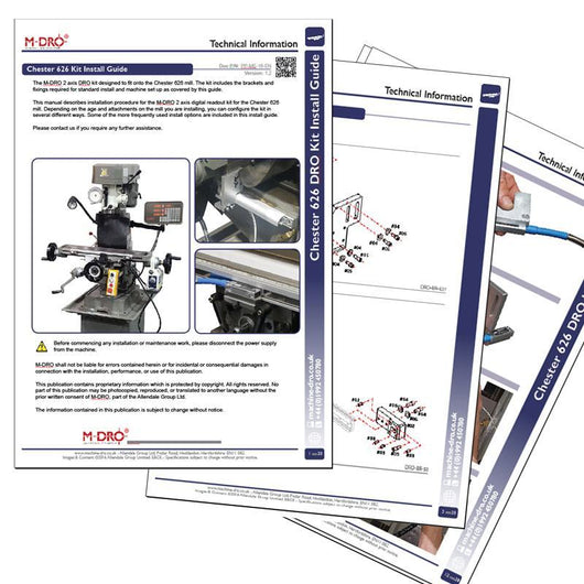 2 axis chester machine tools 626 turret mill digital readout dro kit magnetic encoders mill not included