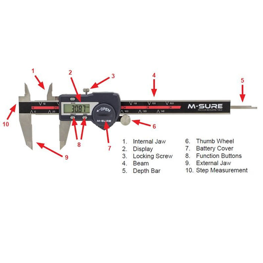 m sure ms 220 150 standard digital caliper ms 220 series 0 150mm 0 6