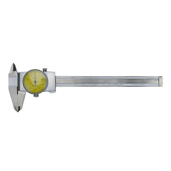 150mm machine dro dial caliper with metric yellow face