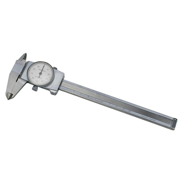 150mm Machine-DRO dial caliper with metric white face.