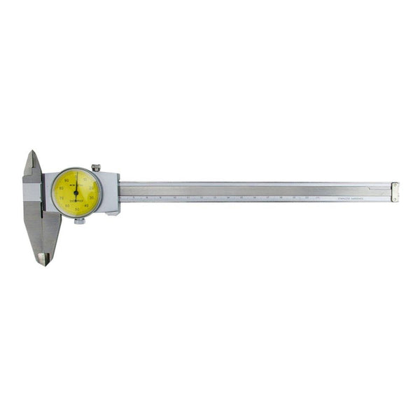 200mm Machine-DRO dial caliper with metric yellow face.