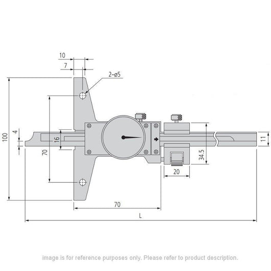 0 150mm mitutoyo 527 301 50 dial depth gauge fine adjustment