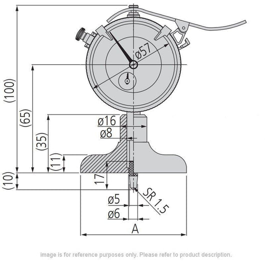 0 200mm mitutoyo 7212 dial depth gauge metric