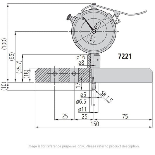 0 200mm mitutoyo 7221 dial depth gauge metric