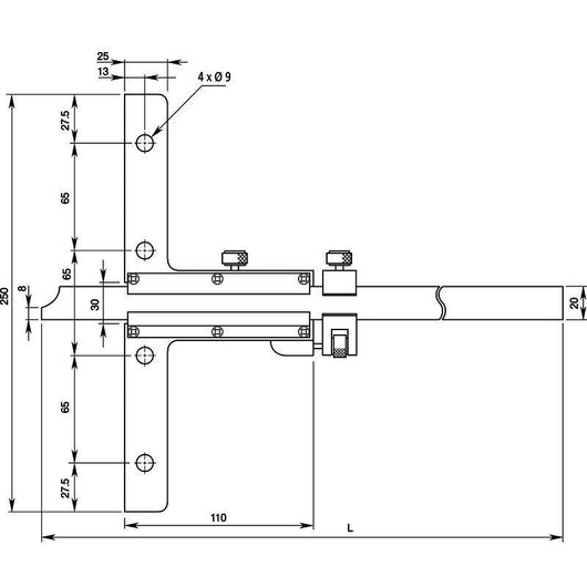 0 600mm mitutoyo 527 104 vernier depth gauge with fine adjustment