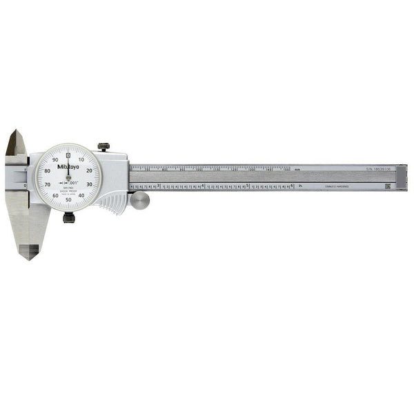 mitutoyo dial caliper silver cover type 0 6 0 001 0 1 rev inch 505 742j