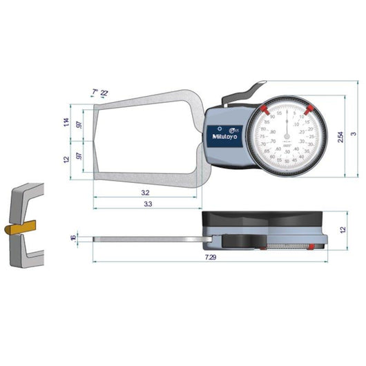 mitutoyo external dial caliper 0 0 8 0 0005 209 454