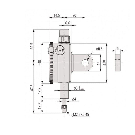 mitutoyo compact dial indicator 5mm