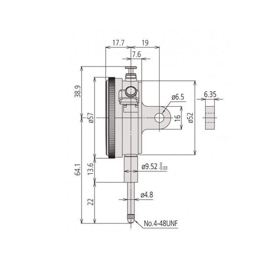 mitutoyo 0 001 graduation dial indicator 0 5 range mit 2414s