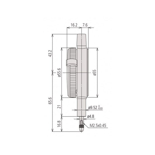 mitutoyo 0 5mm one revolution dial indicator mit 2971