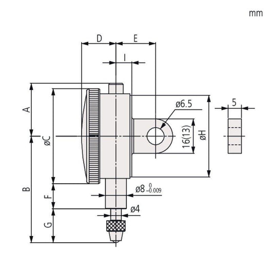 mitutoyo compact dial indicator 2 5mm 1mm jeweled bearing 1911tb 10