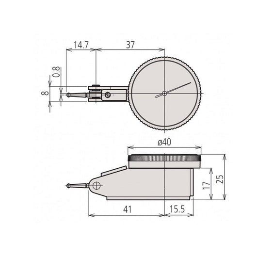 mitutoyo 0 2mm horizontal dial lever test indicator