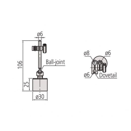 mitutoyo dial test indicator and mini mag base set mit 513 908