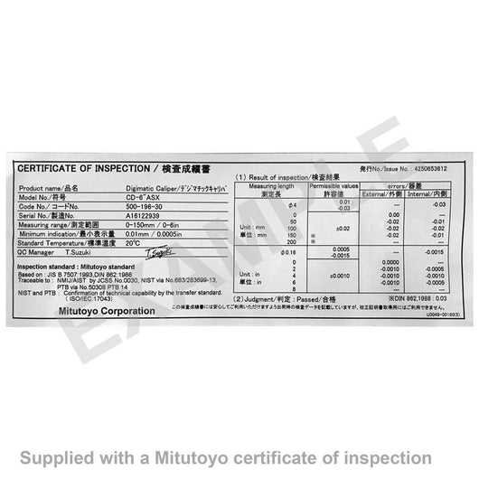 mitutoyo 500 196 30 pack of 3 standard digital caliper series 500 0 150mm 0 6