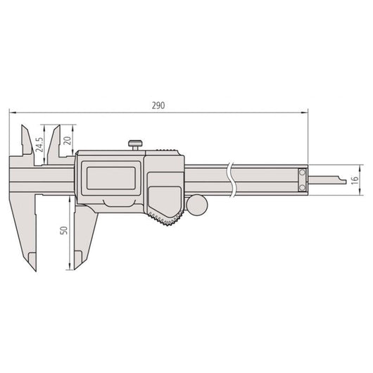 mitutoyo 500 763 10 absolute standard digital caliper series 500 0 200mm 0 8