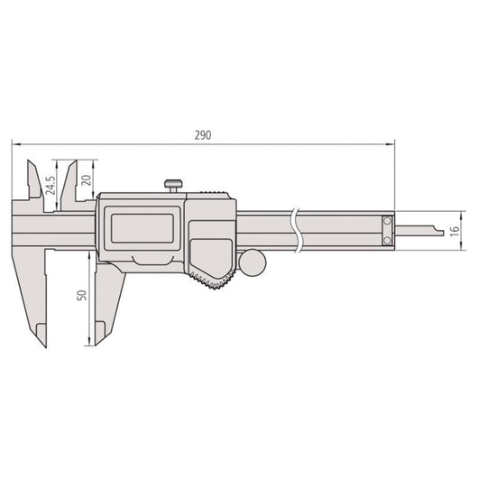 mitutoyo 500 763 20 absolute standard digital caliper series 500 0 200mm 0 8