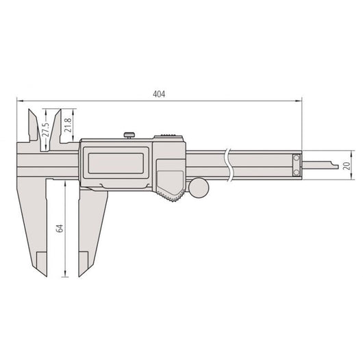 mitutoyo 500 764 10 absolute standard digital caliper series 500 0 300mm 0 12