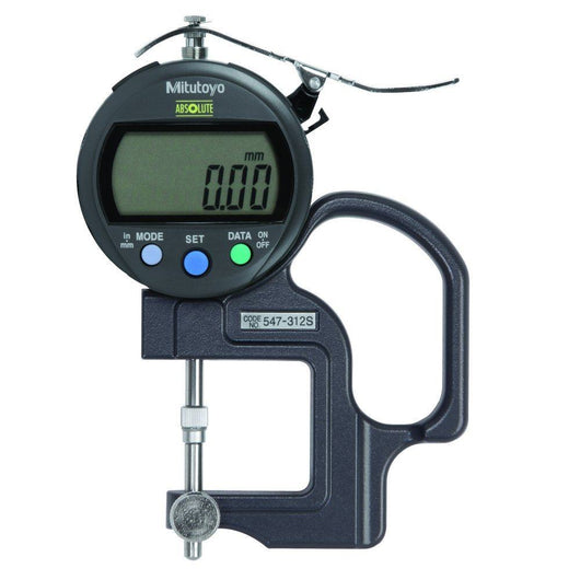 mitutoyo abs digital thickness gauge inch metric 0 0 4 0 0005 lens thickness 547 312s