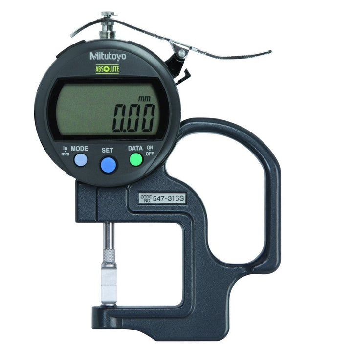 Mitutoyo ABS Digital Thickness Gauge Inch/Metric 0-0.4"0.0005" Groove Depth 547-316S