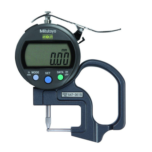 mitutoyo abs digital thickness gauge inch metric 0 0 4 0 0005 0 01mm tube thickness 547 361s