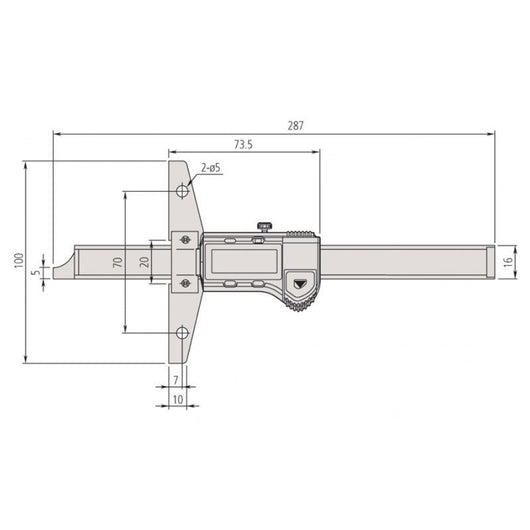 200mm 8 mitutoyo 571 212 30 digimatic depth gauge with spc output