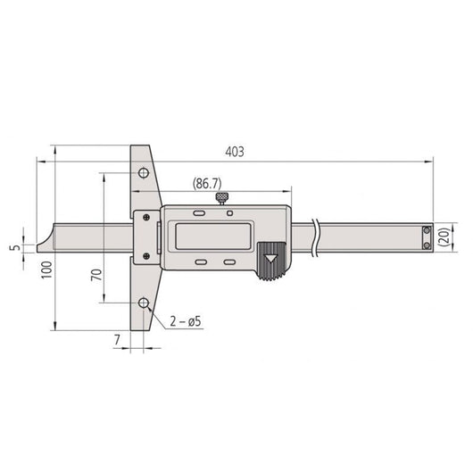 300mm 12 mitutoyo 571 213 10 digimatic depth gauge with spc output