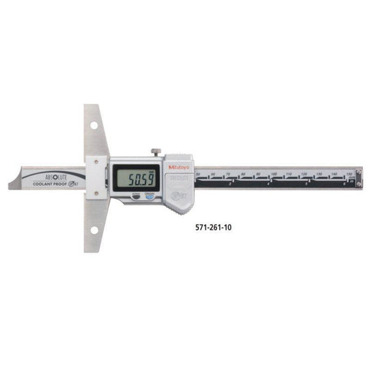 0 150mm 0 6 mitutoyo 571 261 10 absolute digimatic coolant proof depth gauge ip67