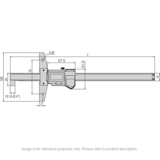 10 160mm 4 6 4 mitutoyo 571 264 10 absolute digimatic depth gauge with hook end ip67