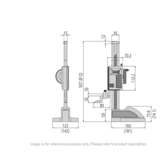 mitutoyo mit 570 313 digital scribing height gauge series 570 450mm 18 inch