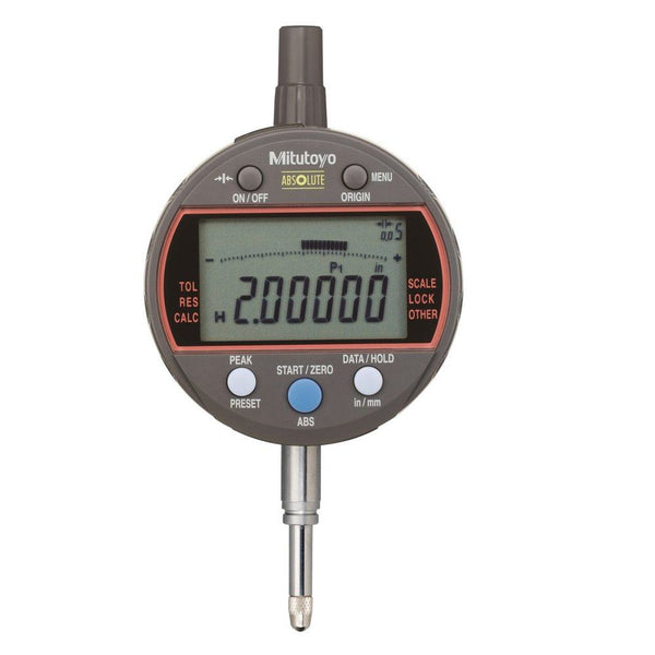 mitutoyo digital indicator calculation id c inch metric 0 5 0 00005 flat back 543 341b