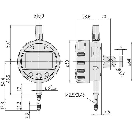 12 7mm 0 5 mitutoyo 543 301b absolute lcd digimatic indicator id c