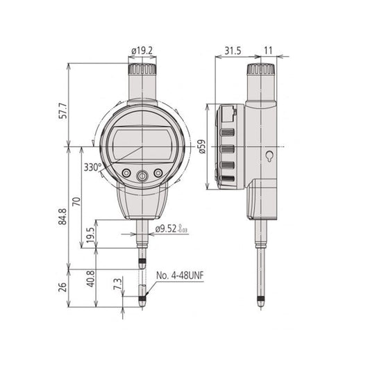 mitutoyo 25 4mm 1 digital idcx indicator high accuracy mit 543 471b