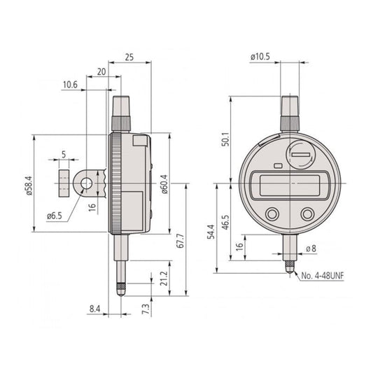 mitutoyo absolute digimatic slim body solar indicator id ss 12 7mm 5