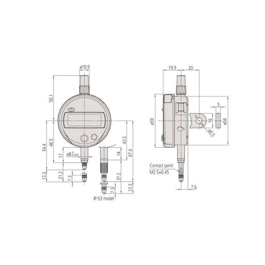 mitutoyo 12 7mm 5 absolute digimatic indicator with spc output id s series 543 793